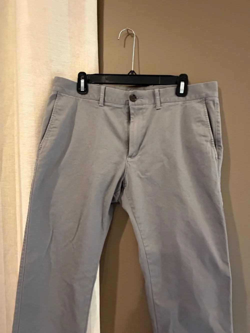 J. Crew Flex Gray Pants Slim Stretch Performance Chino Casual, Size 32x32
